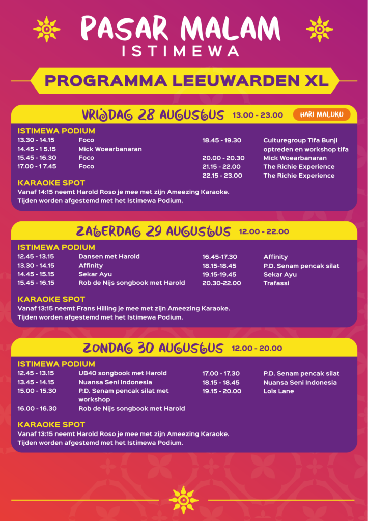 Pasar-Malam-Istimewa-Leeuwarden-programma-poster